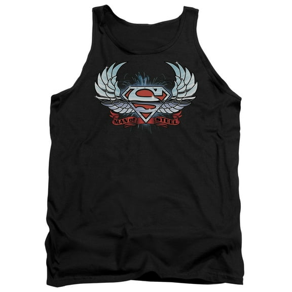 Superman - Chrome Wings Shield - Tank Top - Large