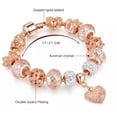 thumbnail image 2 of Iramat Rose Gold Charm Bracelet – 14K Rose Gold Plated Snake Chain, Adjustable Size, Perfect for Custom Charms & Special Occasions, 2 of 5