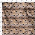 thumbnail image 3 of Soimoi Orange Heavy Canvas Fabric Crow Bird Printed Fabric 1 Yard 58 Inch Wide, 3 of 6