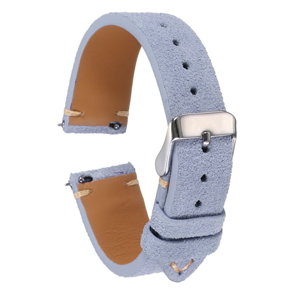 Uxcell Suede Leather Strap Watch Bands Quick Release 18mm Vintage Watch Straps Classic Watchband Purple