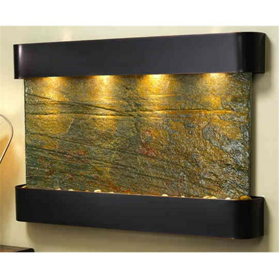 Sunrise Springs - Green Natural Slate Wall Fountain