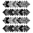 thumbnail image 2 of Soimoi 40Pcs Floral Artistic Print Precut Fabrics Strips Roll Up 1.5x42inches Cotton Jelly Rolls For Quilting - Black, 2 of 9