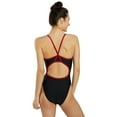 thumbnail image 6 of Sporti Solid Piped Thin Strap One Piece Swimsuit, High Cut, Unpadded, Athletic (Women’s), 6 of 11