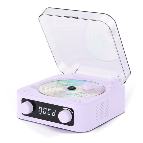 Udreamer Portable CD Players for Home Stereos, Home CD player Portable,CD player with Bluetooth,FM,Stereo Speakers | Purple