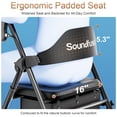 thumbnail image 2 of Andador con ruedas Soundfuse con asiento para personas mayores, plegable, con ruedas grandes de 8", todoterreno, asas y asiento ergonómico de altura ajustable, 169 kg (350 lb), compatible con FSA y HS, 2 of 5