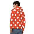 thumbnail image 4 of Kdxio Orange And White Polka Dot1 Print Men Hoodies Casual Hoodies for Men with Zip Pockets Full Zip Long Sleeve Sweatshirt Sports Hooded Jacket-Medium, 4 of 5