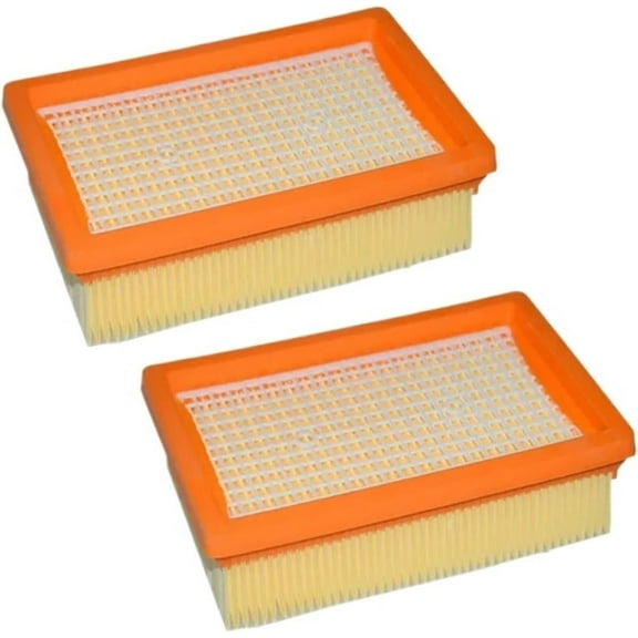 2 Pcs Flat-Pleated Filter for KARCHER MV4 MV5 MV6 WD4 WD5 WD6, Compatible With Flat-Fold, Wet and Dry Vacuum Cleaner Replacement Parts