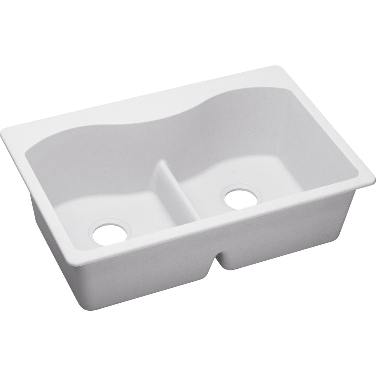 Elkay ELGLB3322WH0 Elkay Quartz Classic 33" x 22" x 91/2", Equal