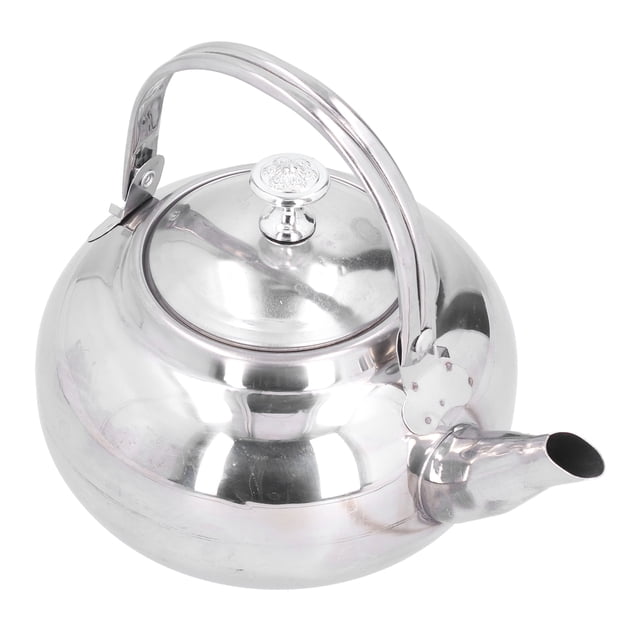 Tea Kettle Stainless Steel Exquisite Teapot Hot Water Fast To Boil Non- Coffee Pot With Tea Strainer For Home Restaurant Silver