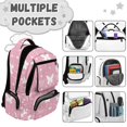 thumbnail image 4 of Yspwyqan White Butterfly Backpack Set for Girls, 4 Piece School Backpack with Lunch Box Pencil Case, 17 Inch Fashionable Bookbag with Front Pocket Fits 15.6 Laptop for High School, 4 of 7