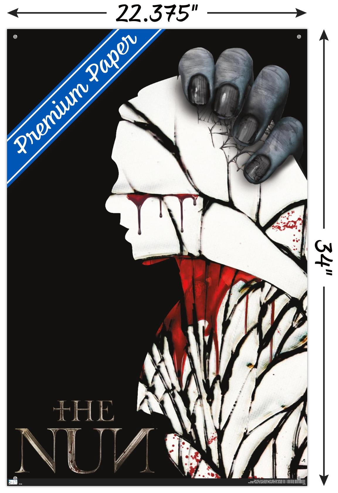 The Nun - Silhouette Wall Poster with Pushpins, 22.375" x 34"