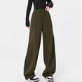 thumbnail image 2 of Pantalones de pierna ancha de verano estilo coreano para chicas sexys, pantalones casuales ajustados verticales de cintura alta, pantalones sueltos de talla grande para mujeres, pantalones de color, 2 of 6