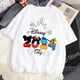 thumbnail image 3 of Camiseta de algodón para niños Disney, disfraz nuevo de verano para niños, ropa deportiva de moda, informal, de manga corta, para niño y niña, camiseta blanca de manga corta, 3 of 5