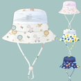 thumbnail image 2 of Sombrero de verano para niña y niño, accesorio de playa para el sol, cuerda de ala ancha, gorra de protección UV para bebé, niños pequeños, vacaciones, natación al aire libre, 2 of 4