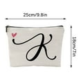 thumbnail image 3 of BCZHQQ K Initial Monogram Personalized Travel Makeup Bag,Cosmetic Bag Gifts with Zipper Waterproof(Makeup bag-Letter C),Summer Clearance, 3 of 5