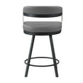 thumbnail image 4 of Lexicon Oxton Metal & Faux leather set of 2 Swivel Counter Height Chair in Gray, 4 of 5