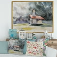 thumbnail image 2 of Designart 'Storm On A Rustic House On Mountain Top ' Country Framed Canvas Wall Art Print, 2 of 5