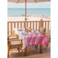 thumbnail image 2 of Outdoor Tablecloth with Umbrella Hole for Patio/Picnic/Party/Camping, Pink Beach Coastal Waterproof Table Cloth Rectangle Table Cover Washable, Summer Nautical Seaside Ocean Ombre (52"x 70"), 2 of 8