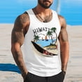 thumbnail image 2 of Zmoon Men's 3D Digital Printing Street Style Loose Beach Coconut Tree Vacation Vest, 2 of 4