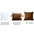 thumbnail image 4 of Home Soft Things Textured Velvet Pillow Covers (Set of 2), - Tobacco Brown - 26" x 26", 4 of 4