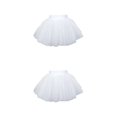 thumbnail image 4 of Sonducket Traje de niña chico tul Ballet baile patinaje mono ropa de baile tutú Color sólido rendimiento Navidad Hilo Suave/Blanco L/para 1.31-1.55 m 2piezas, 4 of 6