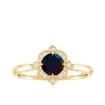 thumbnail image 4 of Rosec Jewels Vintage Inspired Ring for Women, Black Opal Ring with Diamond - AAA Quality, 18K Yellow Gold, US 8.00, 4 of 9