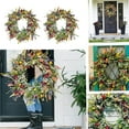 thumbnail image 7 of Artificial Spring Summer Wreath for Front Door, Yellow Daisy Wreath with Olive Leaf, Eucalyptus Leaves for Front Door, Indoor, Outdoor, Wall Porch Farmhouse Home Decor, Multicolor, 15.7in, 7 of 7