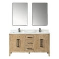 thumbnail image 2 of Laurel 60" Wood Vanity in Weathered Fir Calacatta White Quartz Top with Mirror, 2 of 13