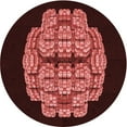 thumbnail image 1 of Ahgly Company Tapis Rond Lavable en Machine Intérieur Transitionnel Rouge Cerise, 5 Pieds Rond, 1 of 7