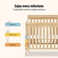 thumbnail image 4 of Dream On Me Jayden 4-in-1 Convertible Mini Crib with Changer Natural, 4 of 10