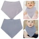 thumbnail image 5 of 2pcs unisex baberos baberos triangulares de pandanas recién nacidos ajustables triangulares baberos, 5 of 5