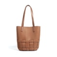 thumbnail image 7 of Genuine Cowhide Women Tote Bag, Woven Bucket Shoulder Bag, Removable Inner Pouch, 7 of 7