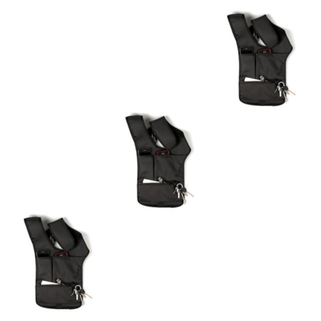 Maytalsory Concealed Underarm Shoulder Bag For Easy Cleaning Adjustable And Flexible black 3Set