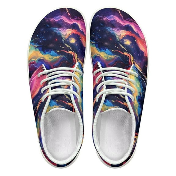 Psesaysky Fashionable Low-top Barefoot Sneakers Women Barefoot Shoes Women Starry Night Shoes Women Low-top All-match Casual Tennis Shoes Print Shoes for Women