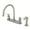 Brushed Nickel, variant on Kingston FB791DPLSP Paris Two-Handle 4-Hole 8" Centerset Kitchen Faucet with Side Sprayer in Polished Chrome