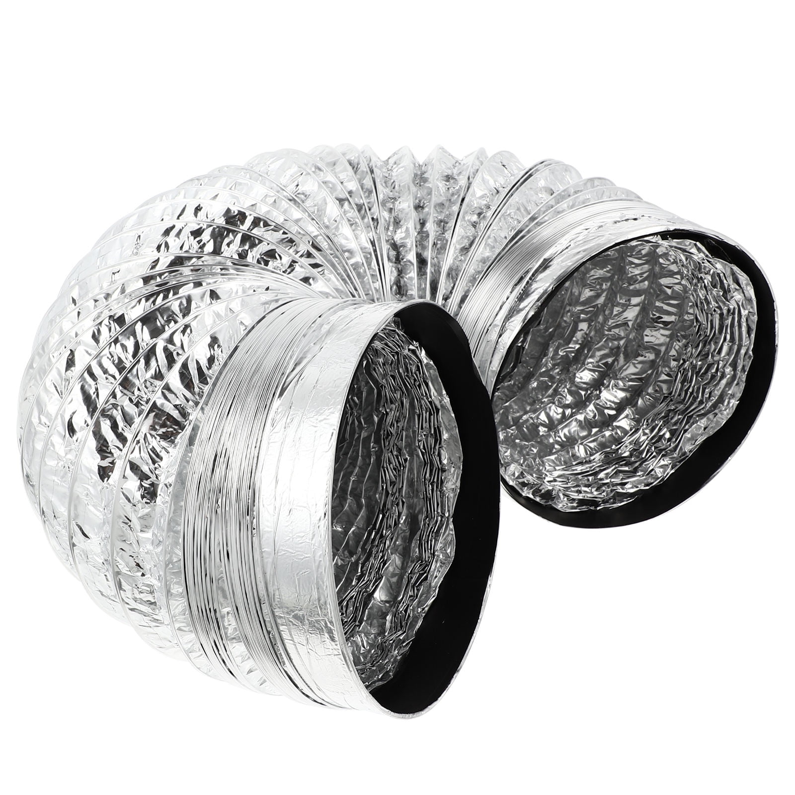 OULII Range Hood Exhaust Duct Aluminum Foil Pipe Silver Flexible for Kitchen Use 1Pack