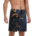thumbnail image 2 of Fotbe Elegant Gold Scrollwork Pantalones Cortos de Pijama para Hombre, Ropa de Dormir, Pantalones de Pijama Cortos para Hombre-Small, 2 of 6