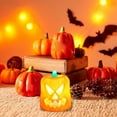 thumbnail image 4 of Halloween Pumpkin Electronic Candle Decoration Prop Portable Candlestick Night Light Festival Atmosphere Ornament, 4 of 7