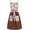 Brown, variant on PETGLE Vintage Pinafore Apron Dress for Women with Pockets Cute Floral Chef Aprons for Kitchen Cooking Baking Gardening