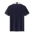 thumbnail image 6 of Babysbule Women's Contrast Trim Short Sleeve Polo Shirt, Stretchy Nylon Spandex Lapel Collar Top, Casual Workwear for Daily Office Outdoor Activities and Weekend Wear, 6 of 6
