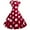 Red, variant on ALLLIST Vintage Womens Dress A Line Crew Neck Skater Dress Red Polka Dot Short Sleeve Party Teen Dresses