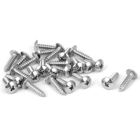 40 PCS Hex Self-Tapping Black Screws With Washers For Automotive Panels, Door Panels, And Bumpers
