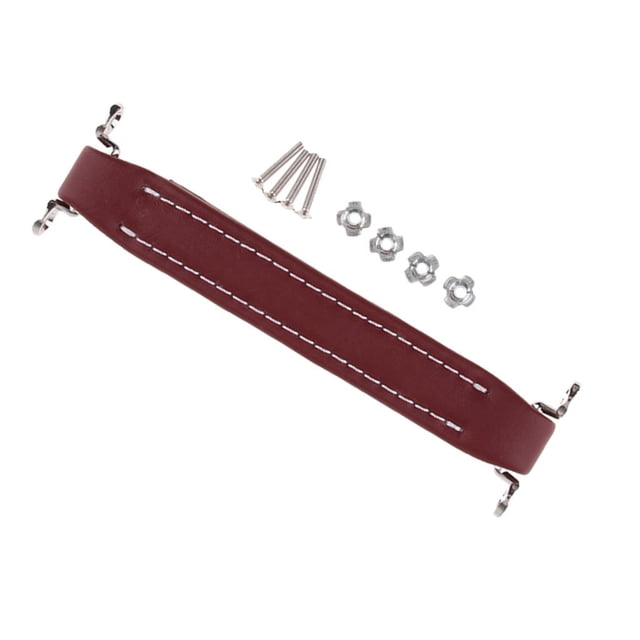 Yinanstore Leather Replacement Strap Handle Guitar Replacement Part For Amplifier Amps Guitar, With White Stitching #2