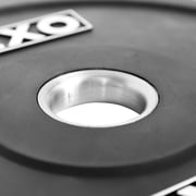 NEXO 45LB Rubber Bumper Plate Pair - Premium Matte Black Finish 2x 45LB Cross Training Weight Plates