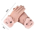 thumbnail image 3 of GDREDA Women's Winter Riding Gloves Cold Proof Outdoor Cat Design Soft Wool Mittens for Cycling and Daily Use Pink,One Size, 3 of 5