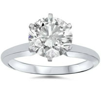 Pompeii 14k White Gold 1 1/2 Carat Diamond Round Solitaire Engagement Ring  ((D),I(1))