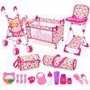 JoyStone 3-in-1 Baby Doll Stroller Set with 12" Talking Doll, Foldable Stroller, High Chair, Doll… — $56.99 (48% off)