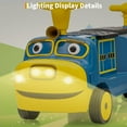 thumbnail image 6 of Eastvita 12V 2-Seater Trackless Ride-On Train, Licensed by CHUGGINGTON, Under Seat Storage, Light, Blue, 6 of 7