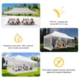 thumbnail image 3 of HOTEEL 10x20 Heavy Duty Canopy Tent, Pop up Canopies with Netting Screened ,Waterproof Ez up Canopy with Sidewalls, Outdoor Instant Party Tent for Backyard,White, 3 of 11
