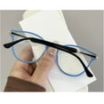 thumbnail image 4 of 4 Pairs of Blue Cat Eye Reading Glasses 3.5 HD Blue Light Blocking Presbyopic Glasses Elegant Pearl Readers +3.50 for Women, 4 of 5